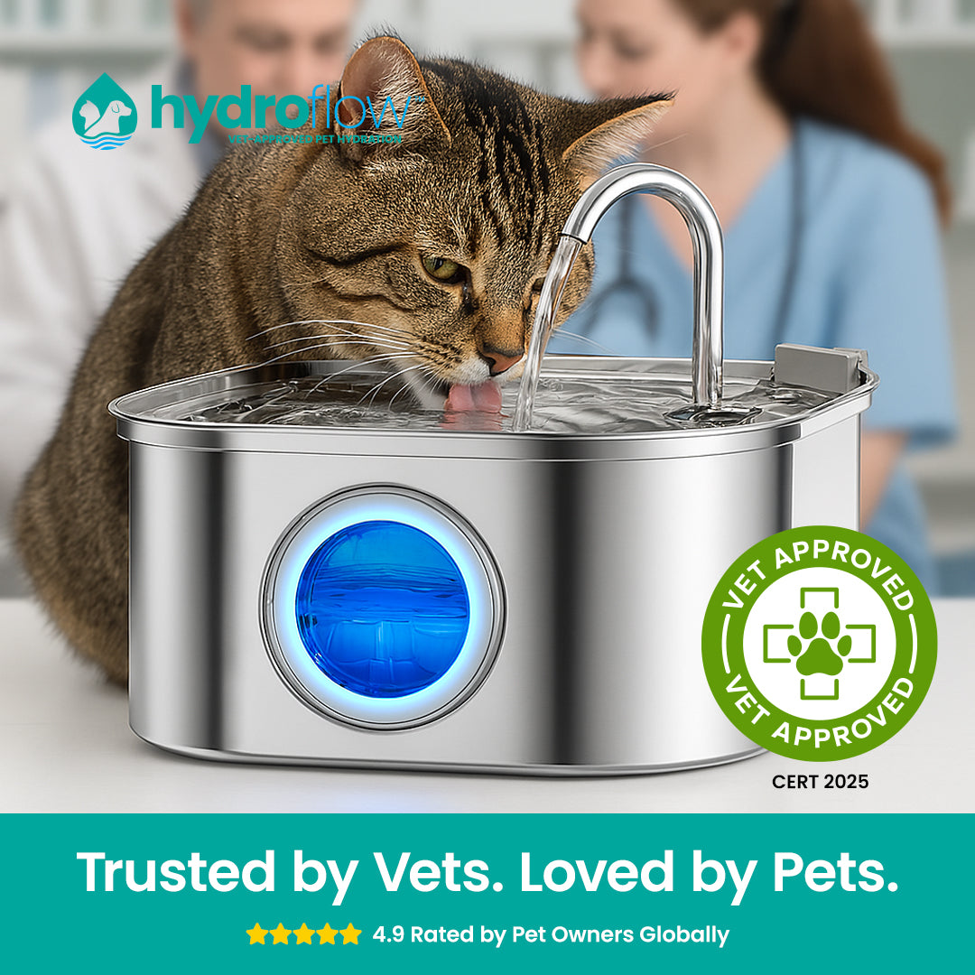 HydroFlow™ Premium 3.2L Dual Filtration + USB + LED Water Fountain